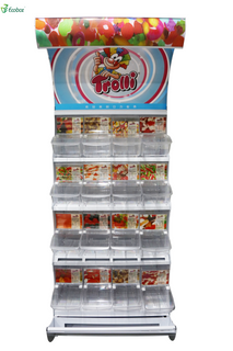 Ecobox TG-01101C pick and mix estante de exhibición de dulces con contenedores de cuchara 