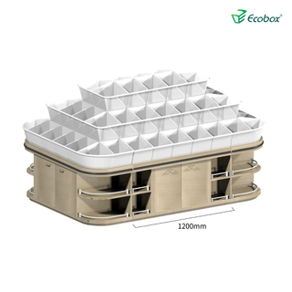Exhibidores de alimentos a granel de supermercado Ecobox G009 con contenedores de supermercado Ecobox