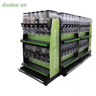 Ecobox EK-026-4 solución de exhibición en estante con soporte para granos cortos sin LED superior