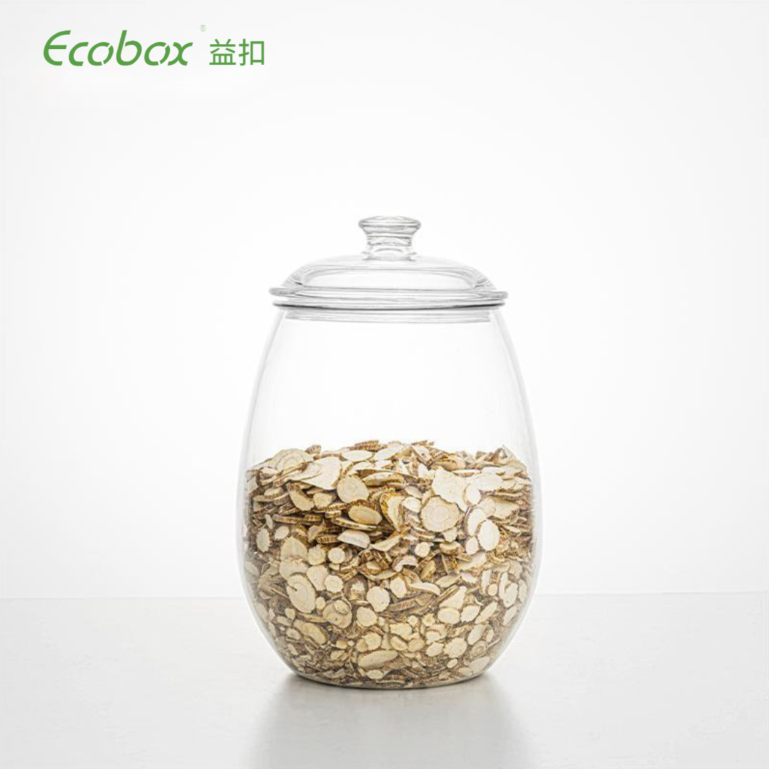 Ecobox SPH-FB220 tarro redondo hermético para dulces, pecera, lata de hierbas, caja de almacenamiento de nueces