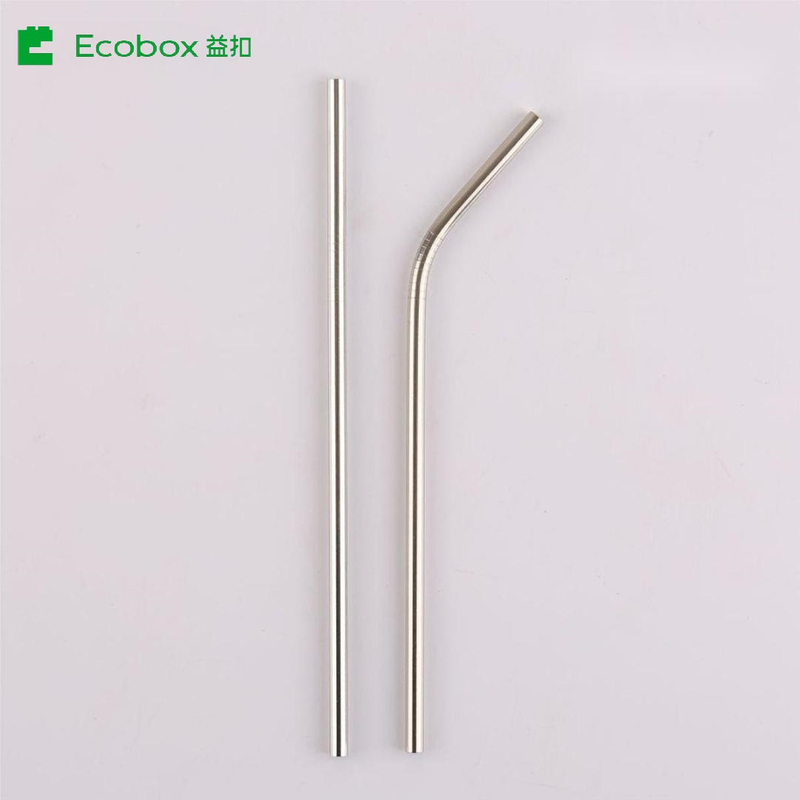 Leche de bebida de vaso de acero inoxidable 304 con pajita reutilizable Ecobox para tiendas Zerowaste 