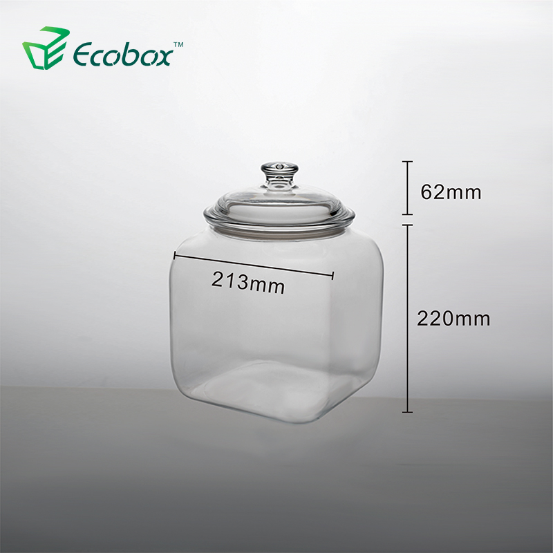 Ecobox FB200, tarro hermético redondo para dulces, pecera, hierbas, lata, caja de almacenamiento de nueces