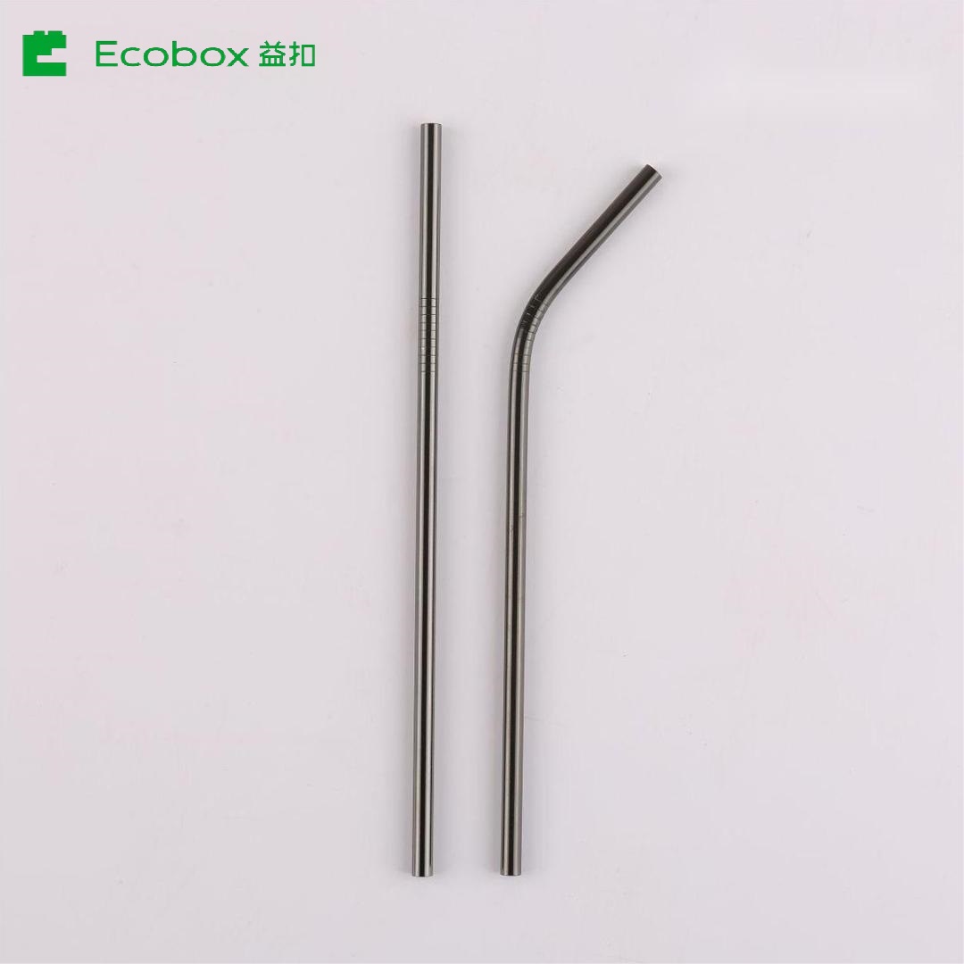 Leche de bebida de vaso de acero inoxidable 304 con pajita reutilizable Ecobox para tiendas Zerowaste 