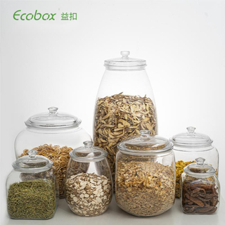 Ecobox FB200, tarro redondo hermético para dulces, pecera, lata de hierbas, caja de almacenamiento de nueces