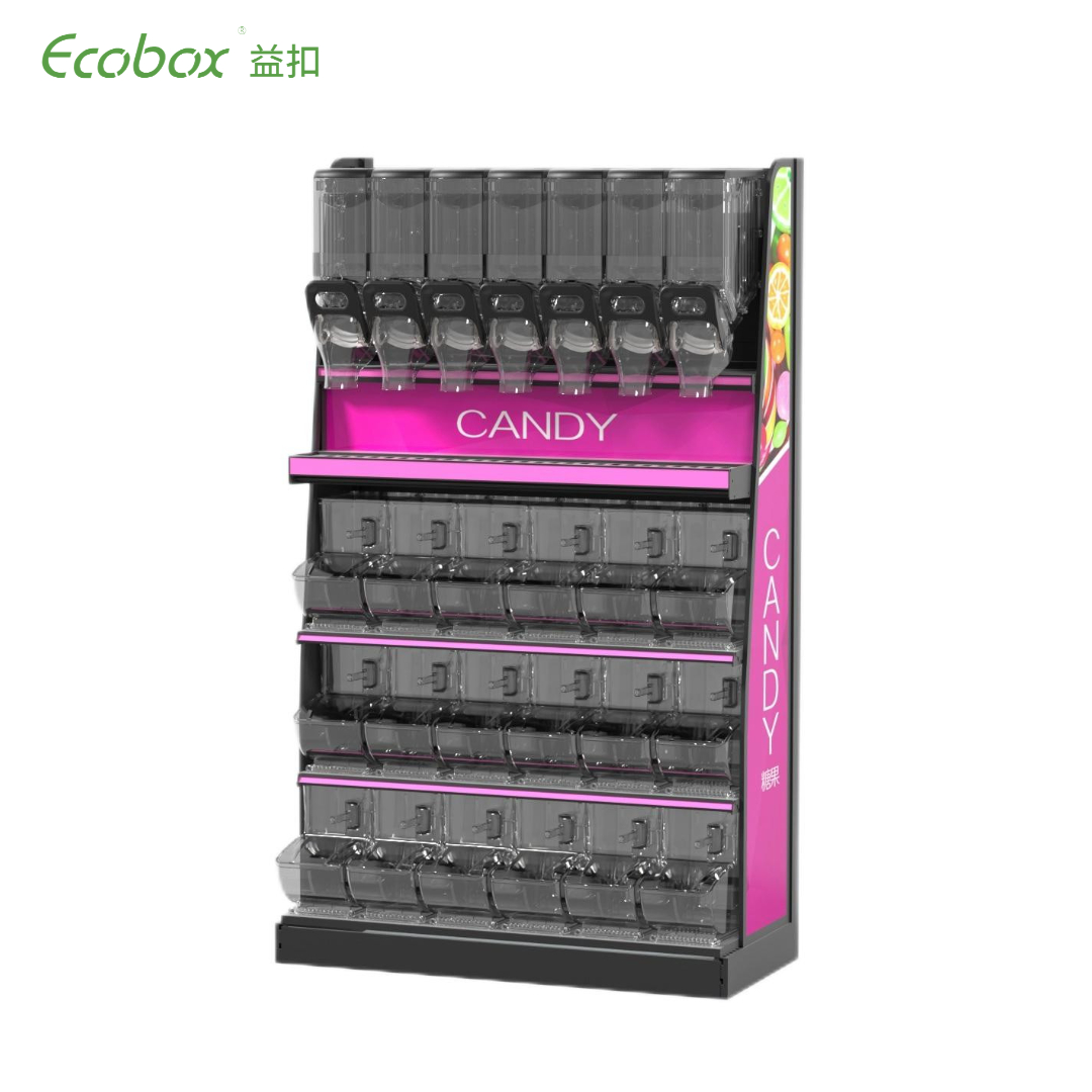 Ecobox EK-026-06 estante de exhibición de productos alimenticios de nueces dulces de grano de 1,2 M de ancho