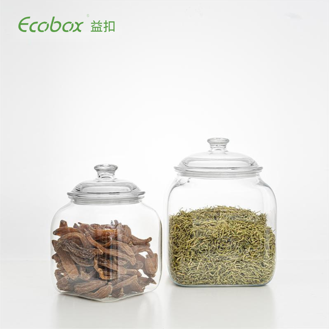 Ecobox FB200, tarro redondo hermético para dulces, pecera, lata de hierbas, caja de almacenamiento de nueces