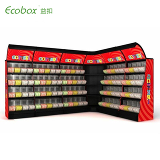 Estante de exhibición de dulces de esquina serie Ecobox TG-061 