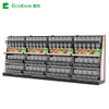 Ecobox EK-026-3 solución de exhibición en estante con soporte para granos cortos sin LED superior