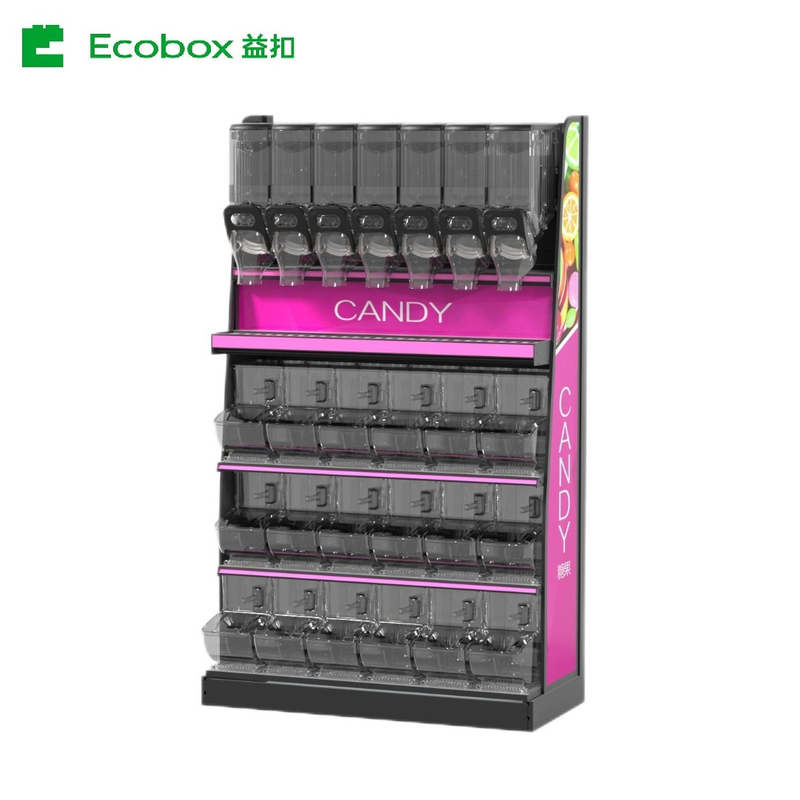 Ecobox EK-026-06 estante de exhibición de productos alimenticios de nueces dulces de grano de 1,2 M de ancho