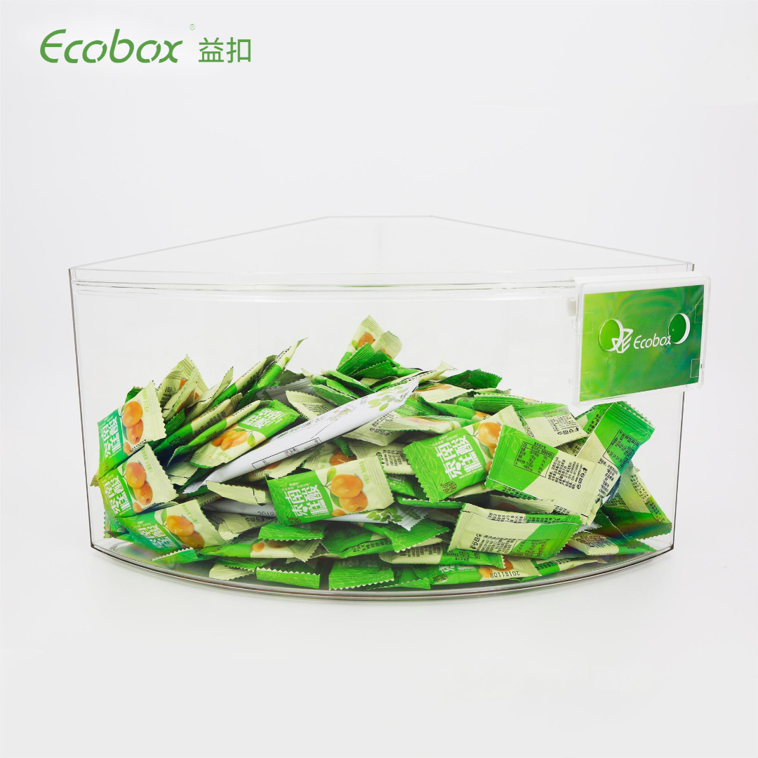 Ecobox SPH-019 contenedor a granel de supermercado para estante de isla redonda 