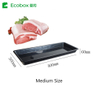 ECOBOX FZ-0401C Pantalla de carne a granel de plástico bandejas frescas para supermercado