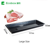 ECOBOX FZ-0401C Pantalla de carne a granel de plástico bandejas frescas para supermercado