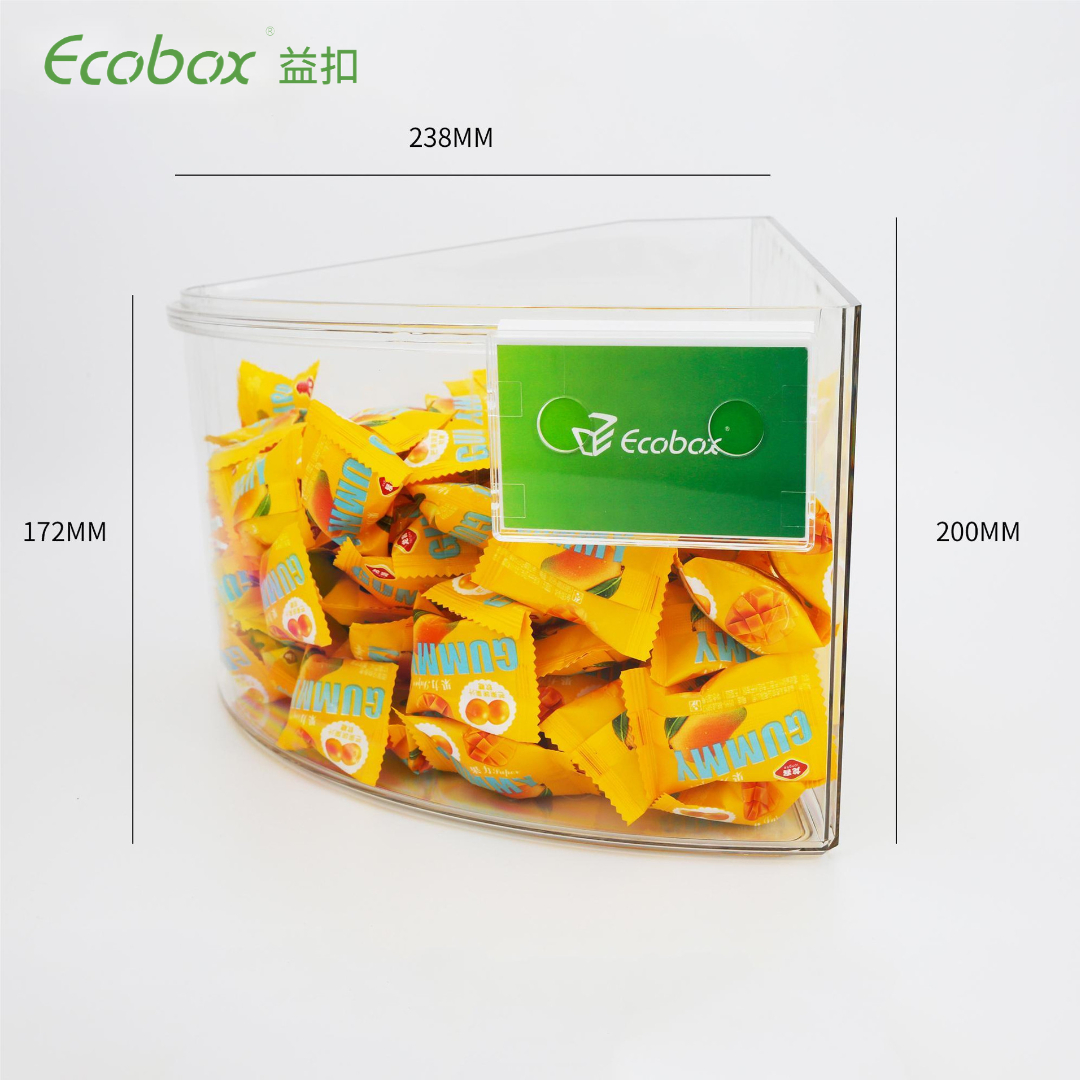 Ecobox SPH-019 contenedor a granel de supermercado para estante de isla redonda 