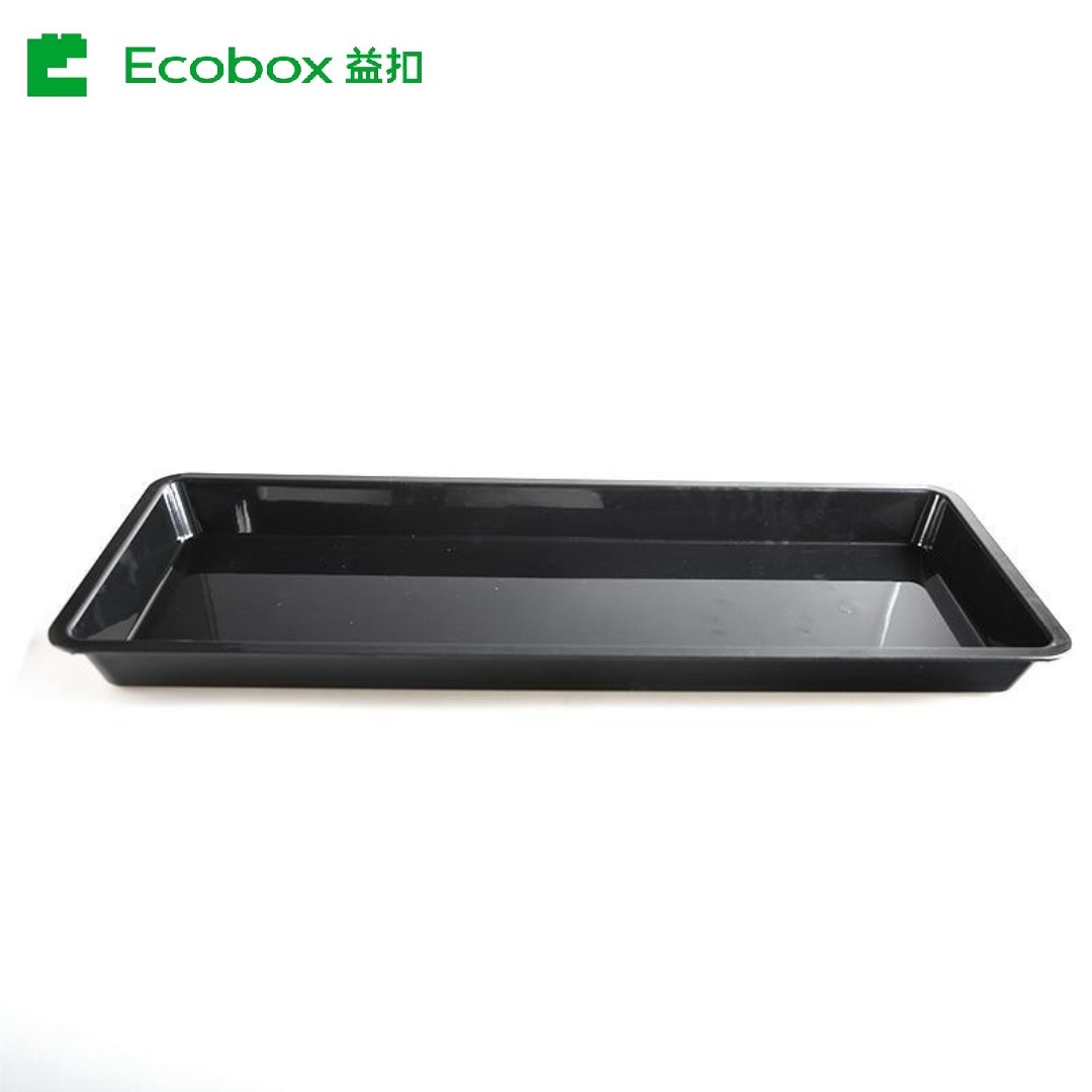 ECOBOX FZ-0401C Pantalla de carne a granel de plástico bandejas frescas para supermercado
